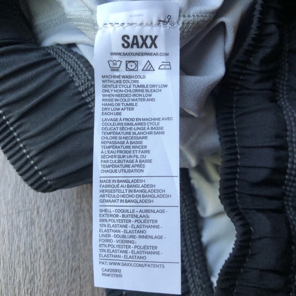 SAXX Oh Buoy 2N1 Lounge Shorts Mens S Black Swim Trunks Cooling Mesh Liner - Picture 5 of 8